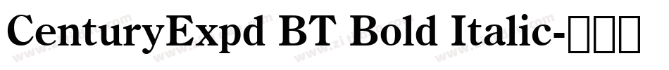CenturyExpd BT Bold Italic字体转换